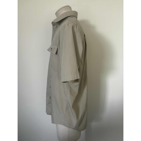 TILLEY ENDURABLES Mens Short Sleeve Shirt Size Large Safari Shirt Utility Khaki - Picture 6 of 7